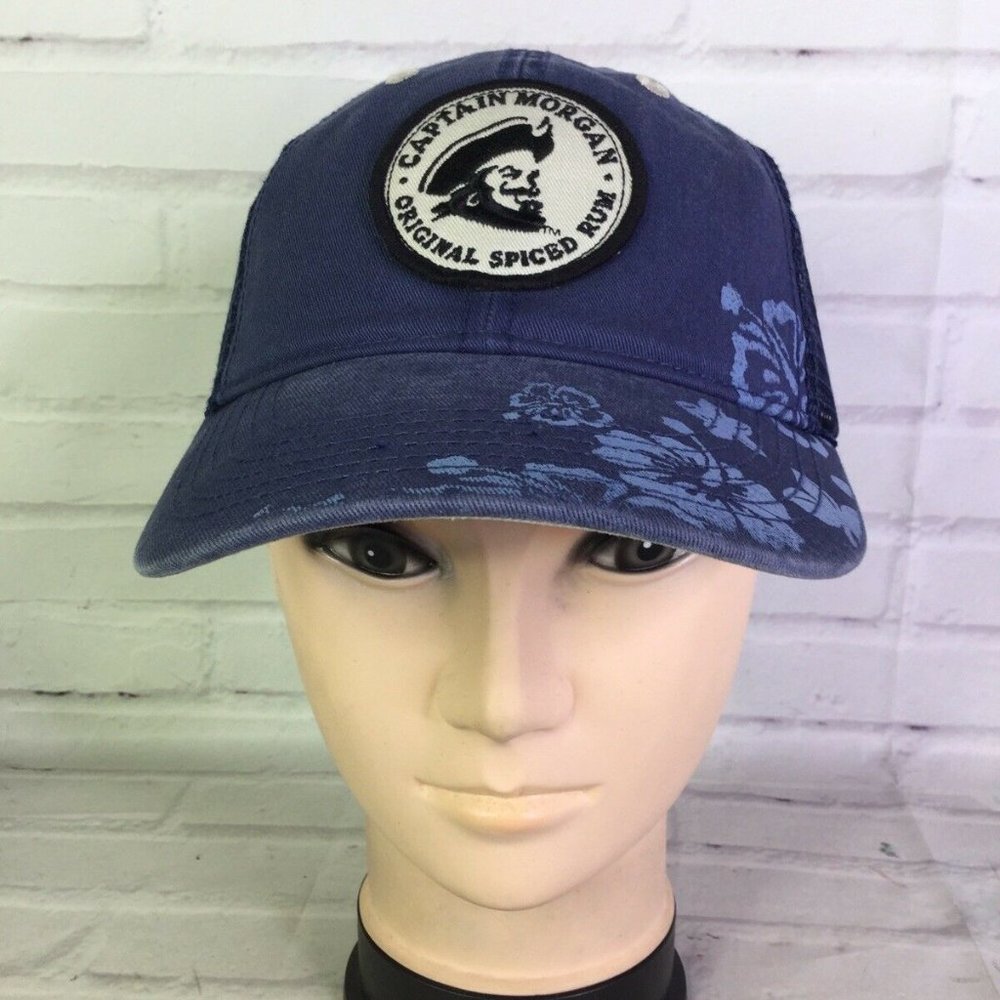 Captain Morgan Distressed Mesh Back Snapback Hat